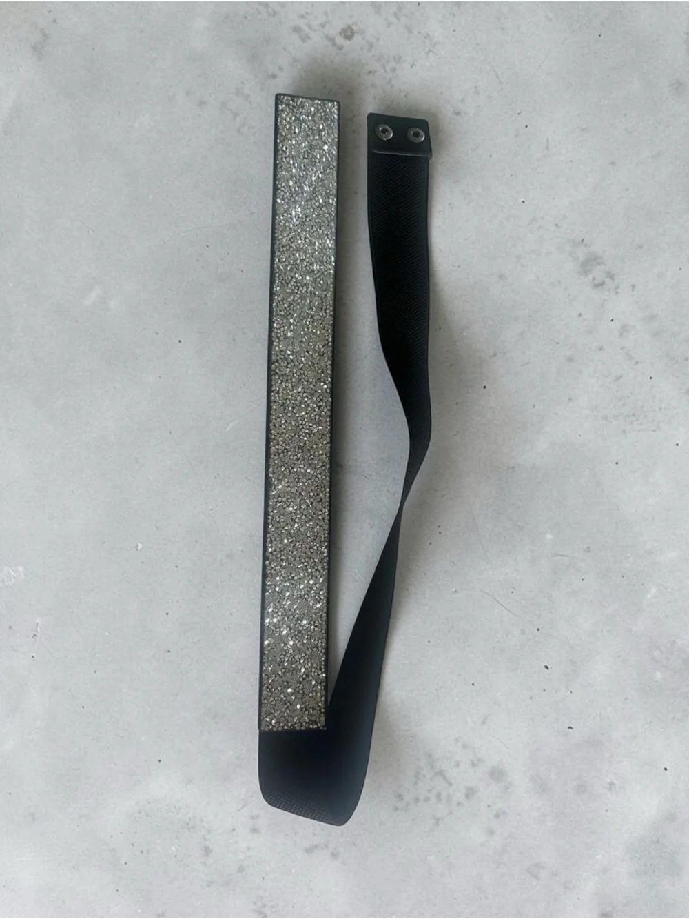 Black & silver glitter belt